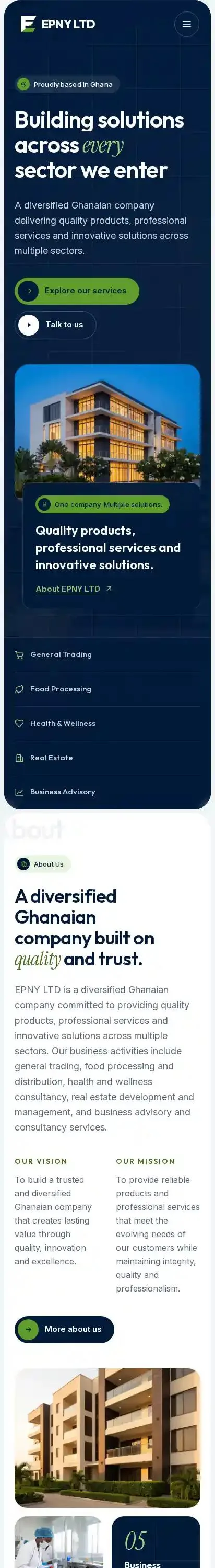 EPNY website on a phone