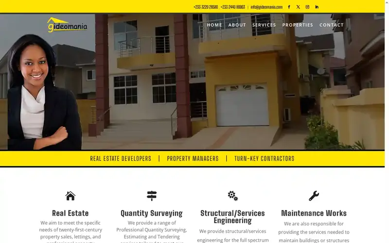 The Gideomania website, built by RockTech